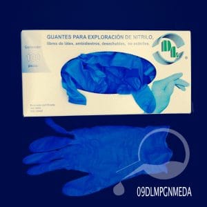 GUANTE PARA EXPLORACIÓN DE NITRILO AZUL Dentilab® NO ESTÉRILES