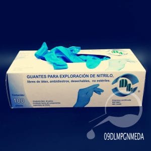 GUANTE PARA EXPLORACIÓN DE NITRILO AZUL Dentilab® NO ESTÉRILES