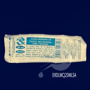 Jeringa desechable 20ML SIN AGUJA Dentilab®