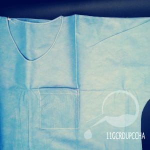 UNIFORME PARA CIRUJANO CON JARETA MANGA CORTA AZUL