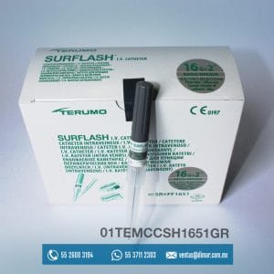 01TEMCCSH1651GR CATETER I.V. SURFLASH 16G X 2 GRIS- TERUMO