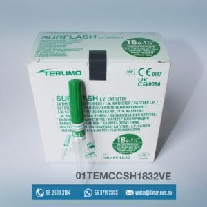 01TEMCCSH1832VE CATETER I.V. SURFLASH 18G X 114 VERDE - TERUMO
