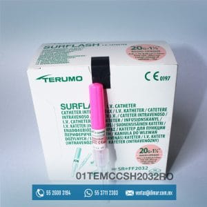 01TEMCCSH2032RO CATETER I.V. SURFLASH 20G X 114 ROSA-TERUMO