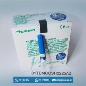 01TEMCCSH2225AZ CATETER I.V. SURFLASH 22G X 1 AZUL-TERUMO