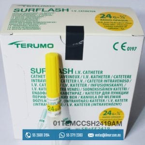 01TEMCCSH2419AM CATETER I.V. SURFLASH 24G X 34 AMARILLO-TERUMO