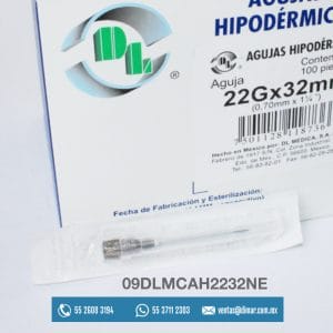 09DLMCAH2232NE AGUJA HIPODERMICA NEGRA 22G X 1 14-dentilab