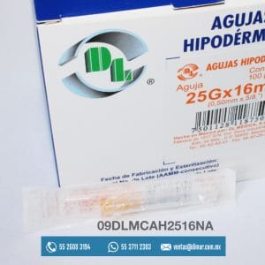 09DLMCAH2516NA AGUJA HIPODERMICA NARANJA 25G X 58- dentilab