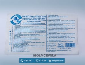 09DLMCEVNLA EQUIPO Para VENOCLISIS por gravedad NORMOGOTERO Libre de AGUJA dentilab