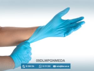 09DLMPGNMEDA GUANTE DE NITRILO MEDIANO AZUL - dentilab