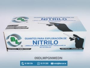 09DLMPGNMEDN GUANTES NITRILO MEDIANO NEGRO -dentilab