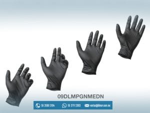 09DLMPGNMEDN GUANTES NITRILO MEDIANO NEGRO -dentilab