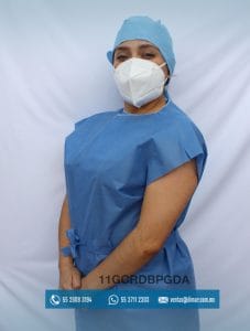 11GCRDBPGDA BATA PACIENTE AZUL GRANDE ESTANDAR