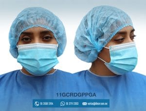 11GCRDGPPGA GORRO PACIENTE ENFERMERA AZUL ACORDEON