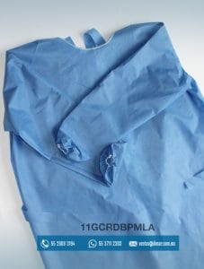 11GCRDBPMLA BATA PACIENTE AZUL MANGA LARGA SIN PUÑO