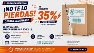 ¡Oferta Relámpago! 35% de Descuento en Jeringas Tuberculina Dentilab® (1 ml)